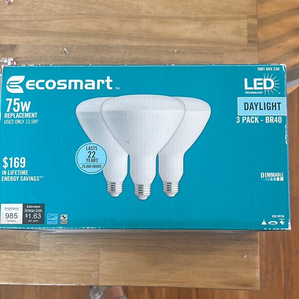 ECOSMART 75w LED DAYLIGHT DIMMABLE REPLACEMENT - Picture 3 of 9